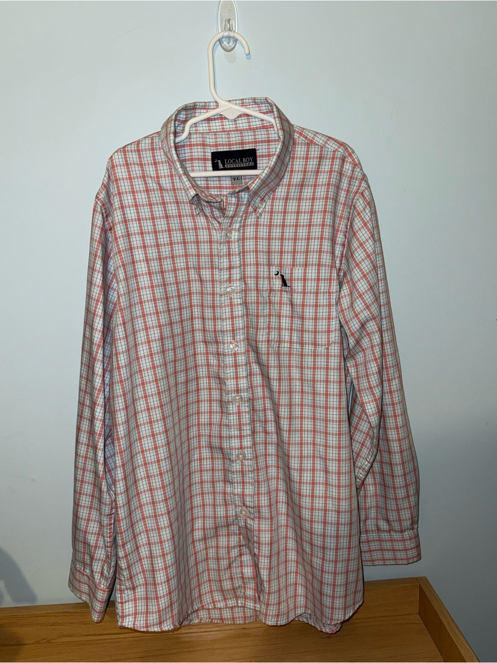 Local Boy Red Plaid Button-Down Shirt for Kids